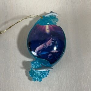 Sea of Tranquility Above and Below Dolphin Ornament Christian Riese Lassen